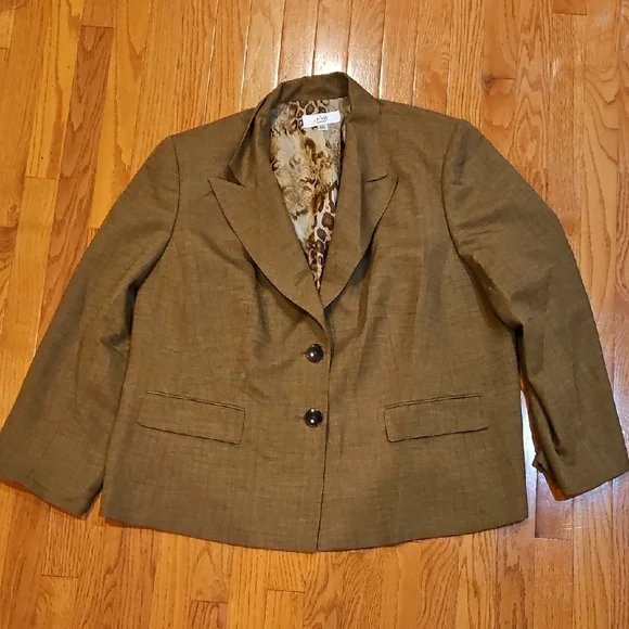 Le Suit Khaki Women's Blazer - Picture 3 of 4